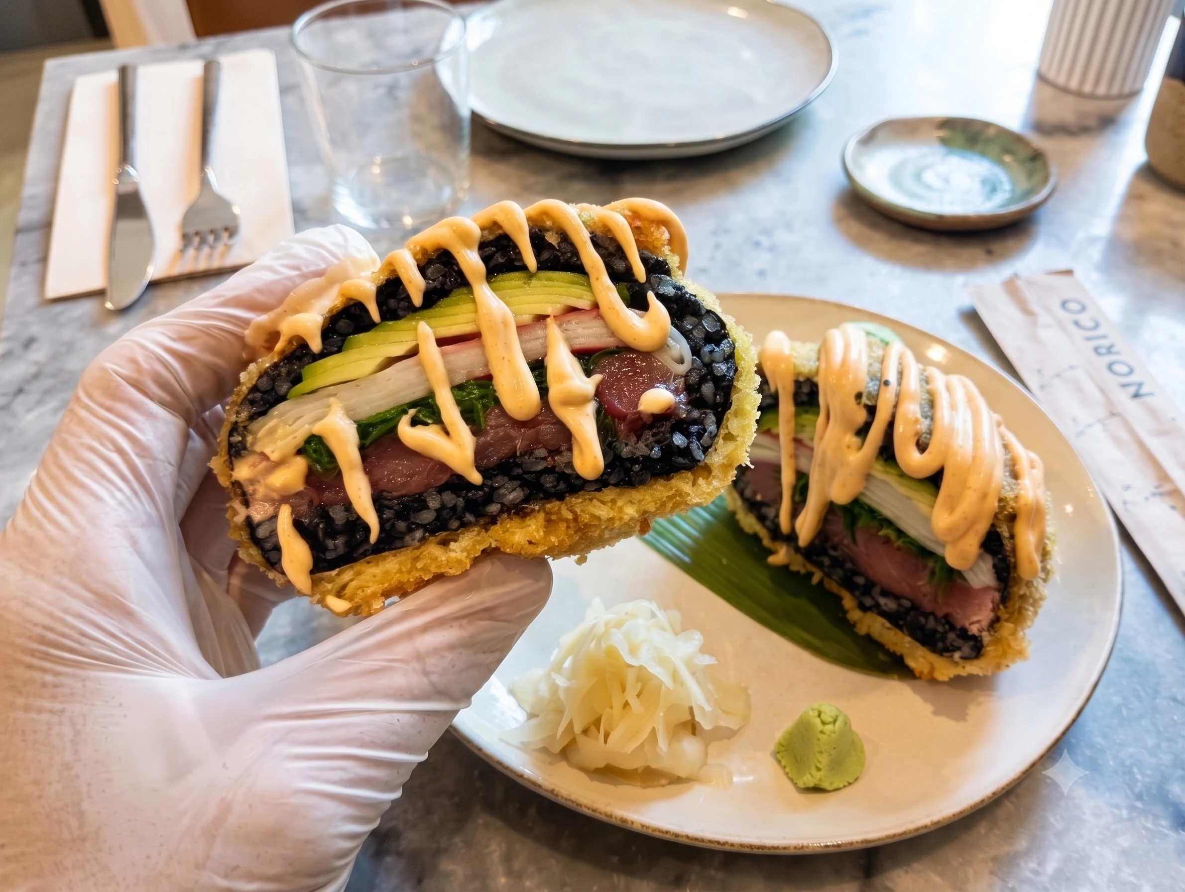 Norico, burger de sushi, Barcelona 