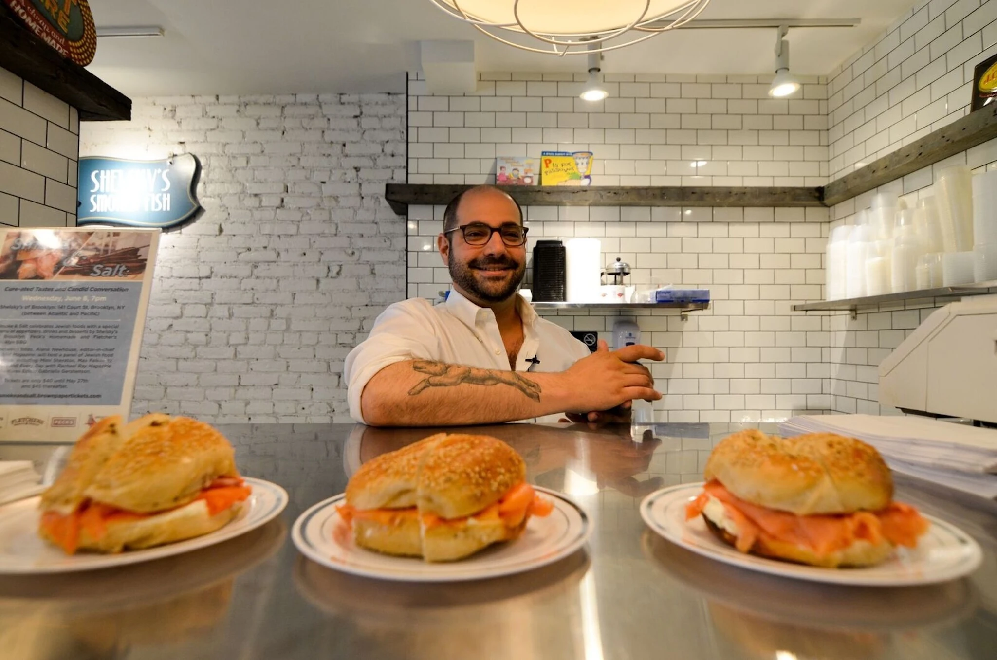 Hand-rolled bagels in New York City