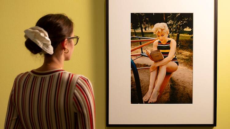 ‘Marilyn Monroe: A Portrait’ at the National Portrait Gallery A visitor observing ‘Marilyn Monroe, Ballerina Sitting’ (1954) by Milton H. Greene