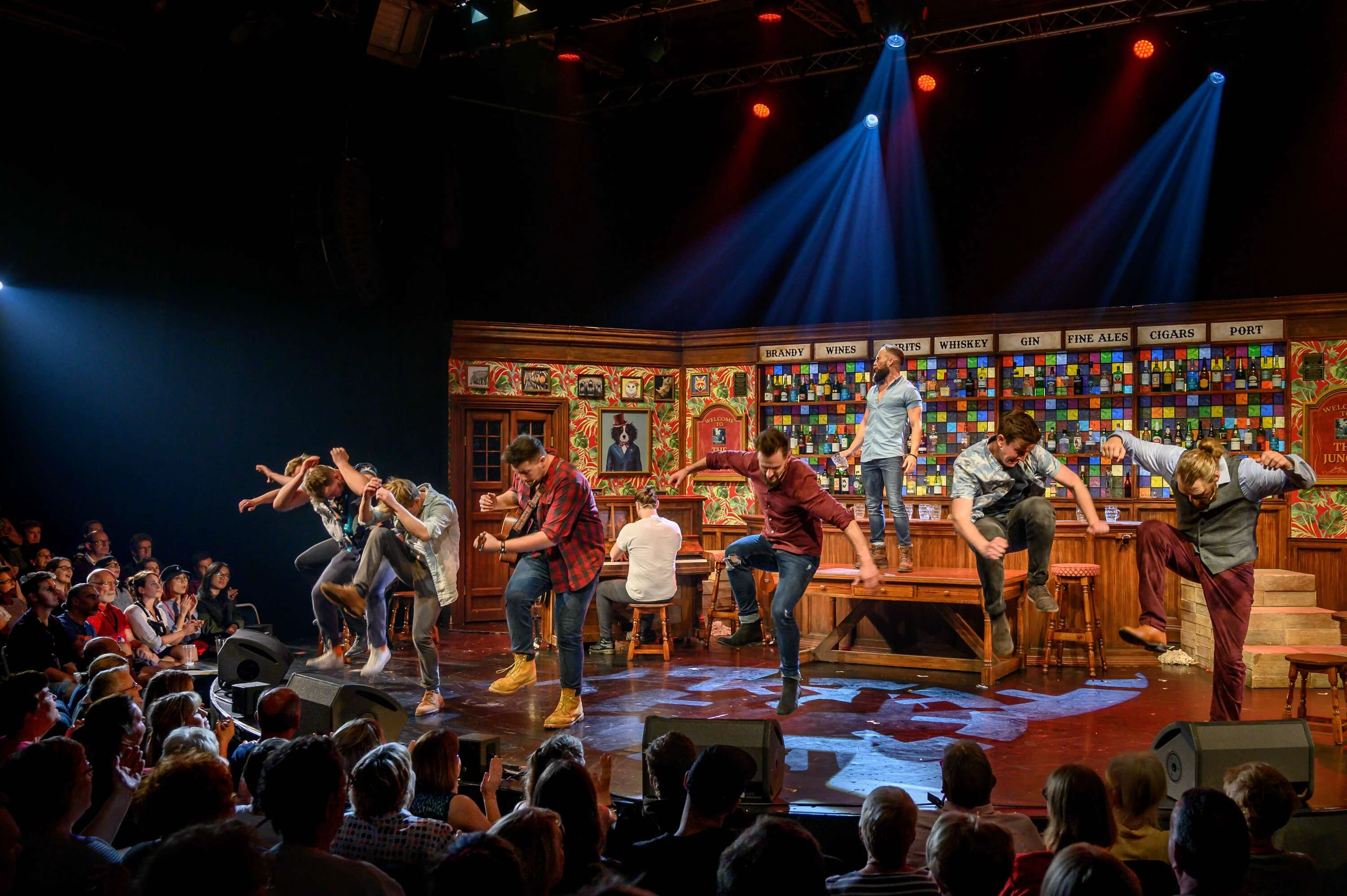 Men dancing on stage