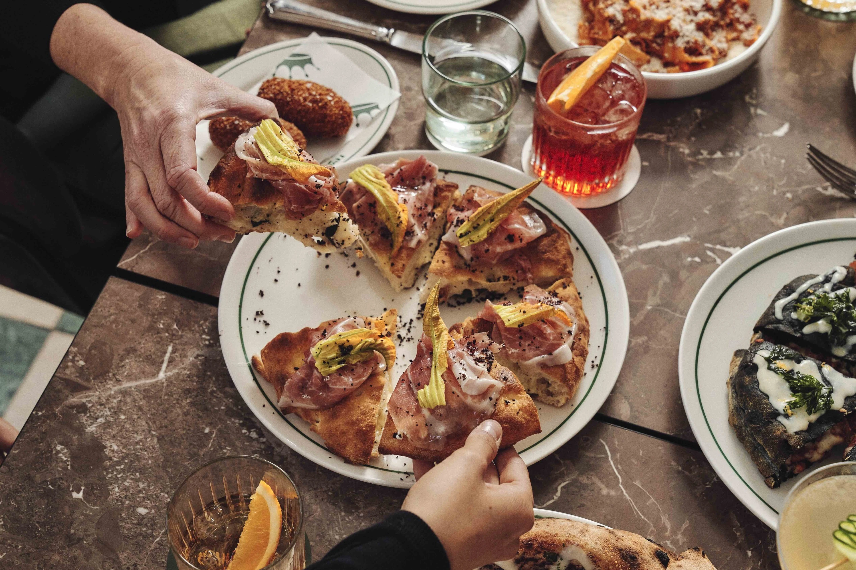 A pizza at Regina La Pizzeria