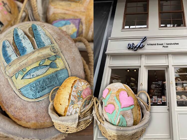 เปลี่ยนซาวโดวจ์ให้กลายเป็นผืนผ้าใบศิลปะสุดคราฟต์ ที่ 96H Artisanal Bread