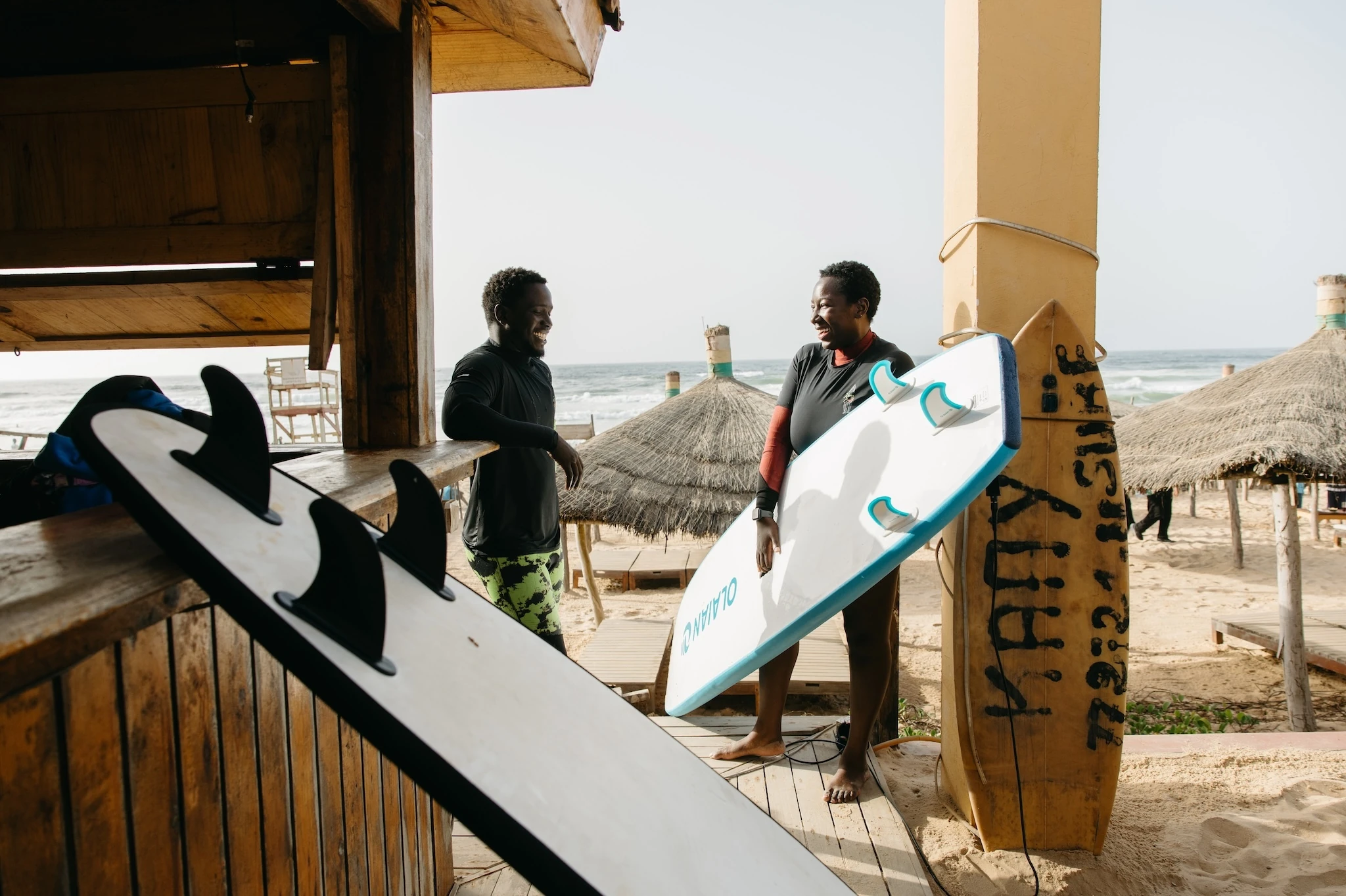 Surfers in Dakar