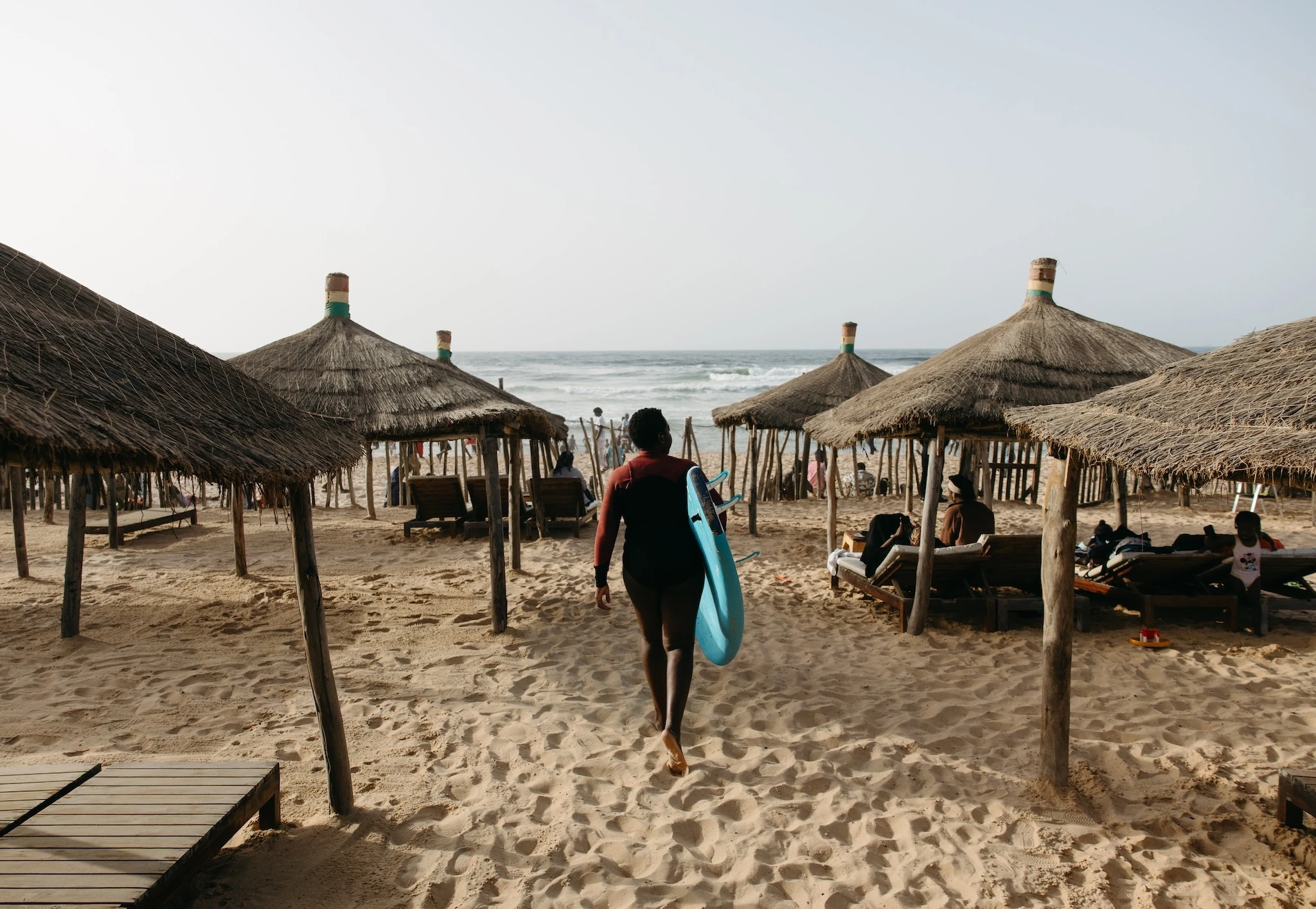 Surfers in Dakar