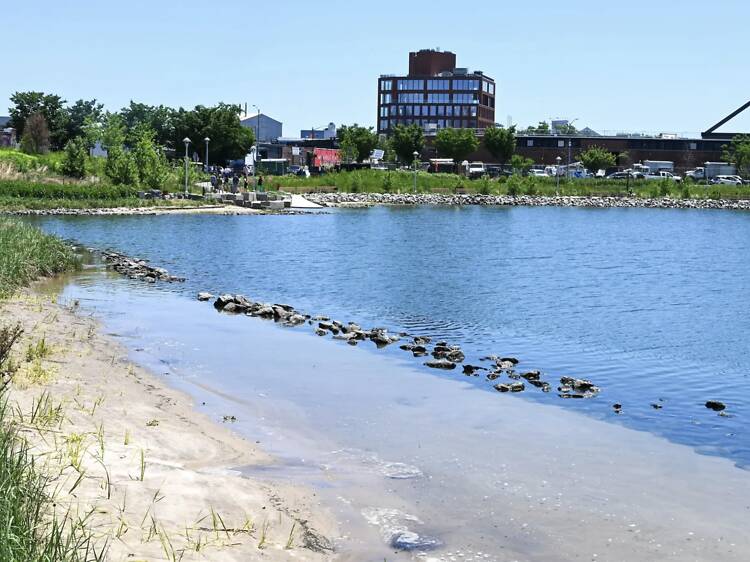 A tiny new beach (the smallest in all of Brooklyn!) just opened in Greenpoint