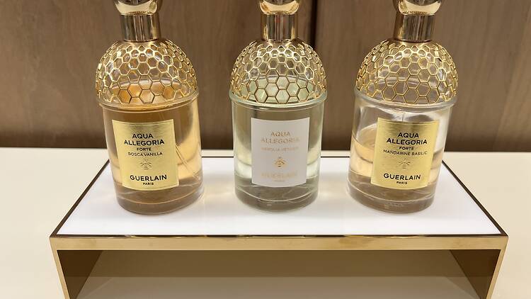 Guerlain fragrances to sample at Guerlain Wellness Spa.
