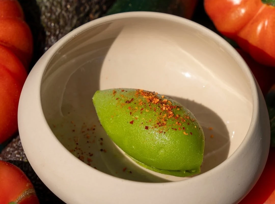 Glace avocat et piment d'Espelette