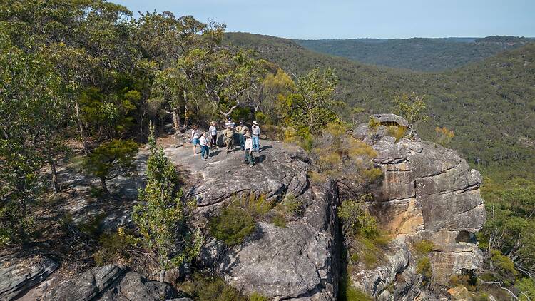 People on a Discovery tour, Muogamarra Nature Reserve