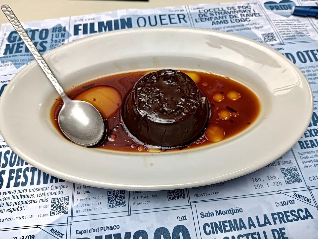 Bitxo, flam de xocolata picant 