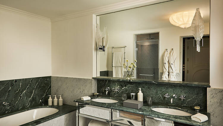 Bathroom at The Carlton hotel in Milan, Italy