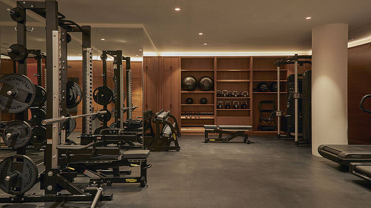 Gym at The Carlton hotel in Milan, Italy