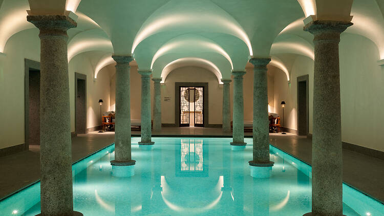 The Longevity Spa pool at the Portrait Milano in Milan, Italy