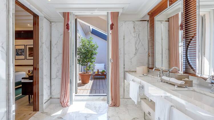 Bathroom at the Portrait Milano in Milan, Italy