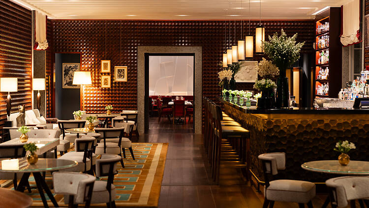 Bar at the Portrait Milano in Milan, Italy