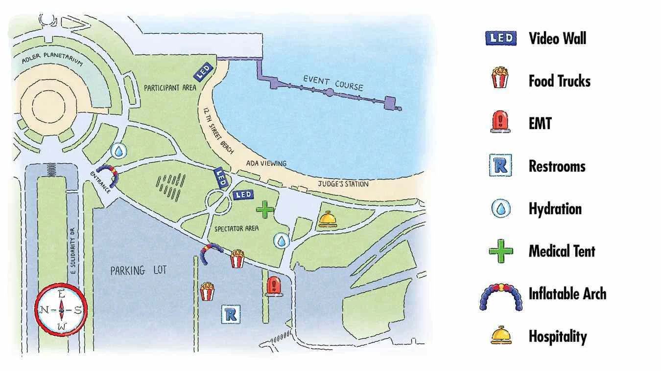Red Bull Spin Off Chicago course map
