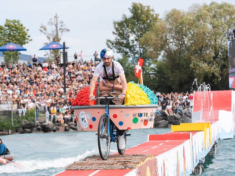 Floating tracks and DIY bikes: Watch the absurd Red Bull Spin Off in Chicago this weekend