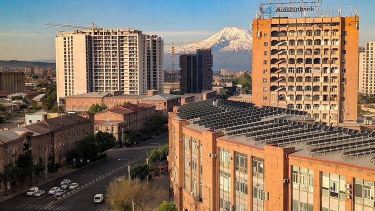 Mount Ararat in the background Mount Ararat in the background