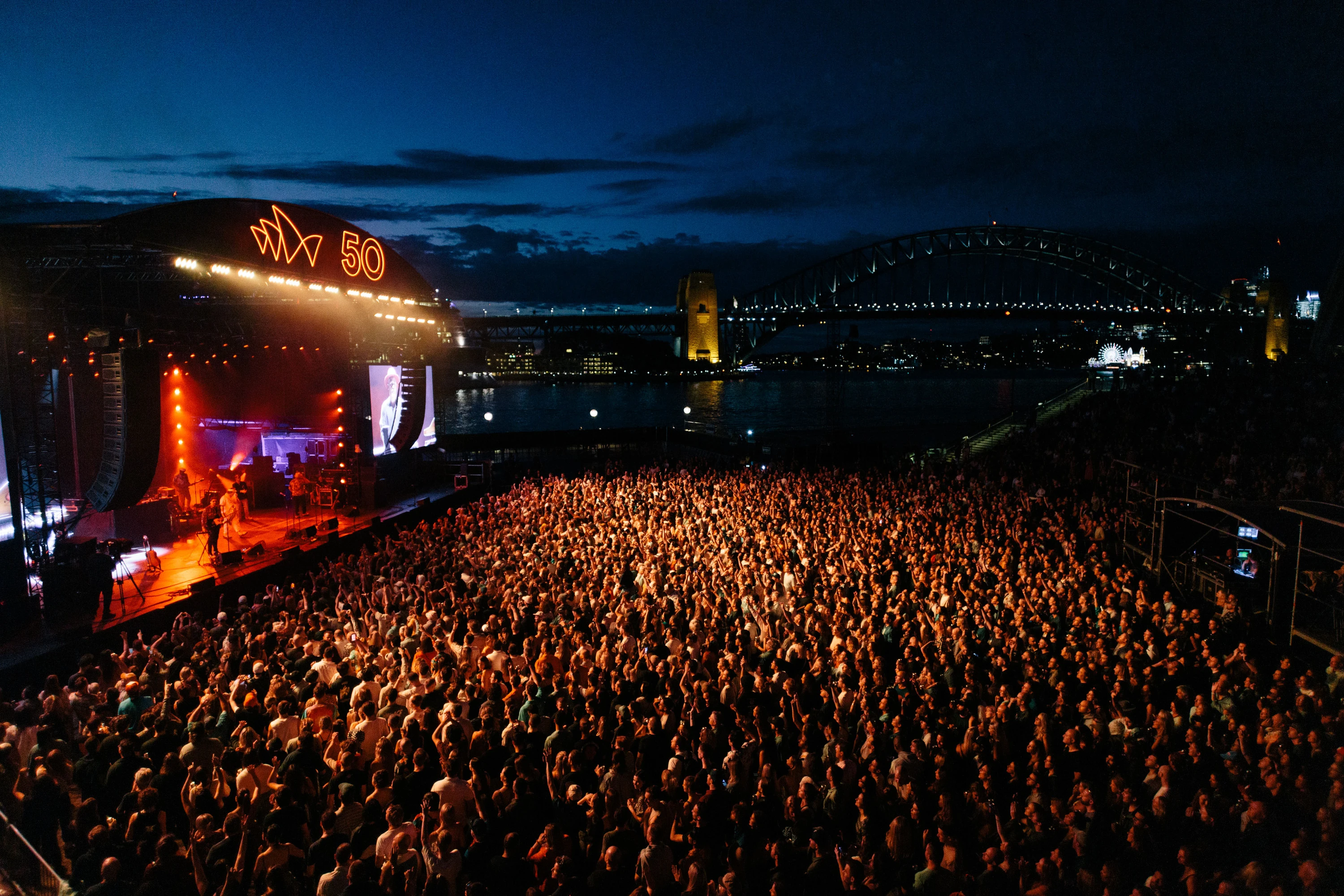 gig at Sydney Opera House forecourt
