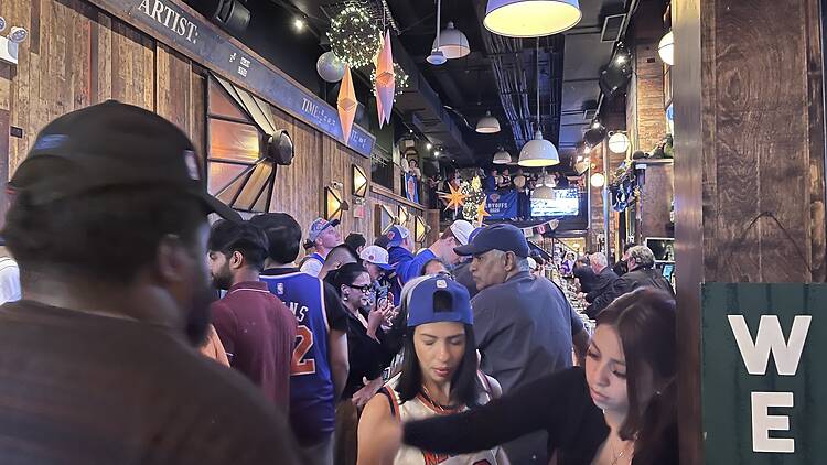 crowded inside at Mustang Harry's