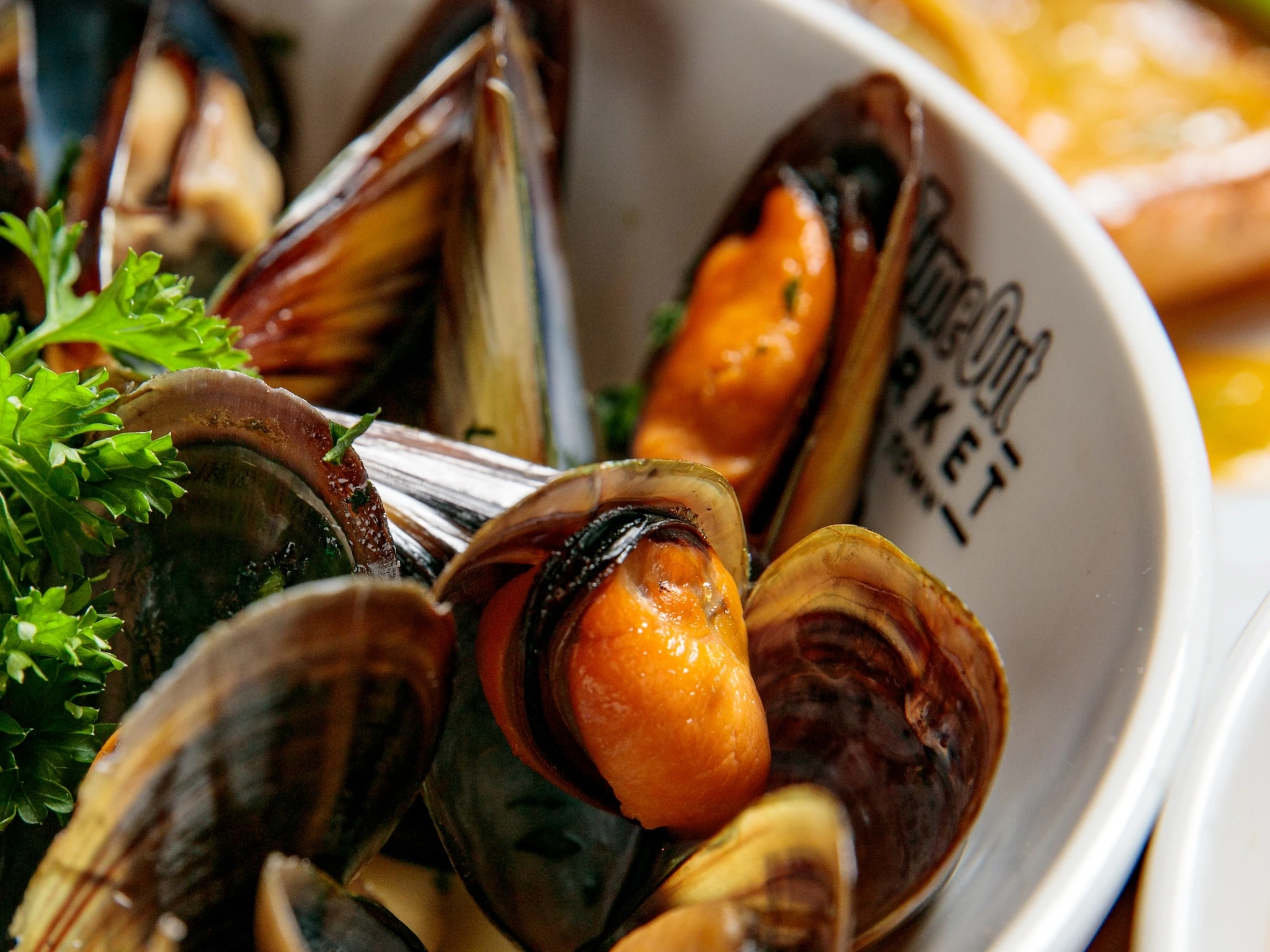 Fresh West Coast mussels at Pesce, the new seafood pop-up by Giorgio Nava at Time Out Market Cape Town
