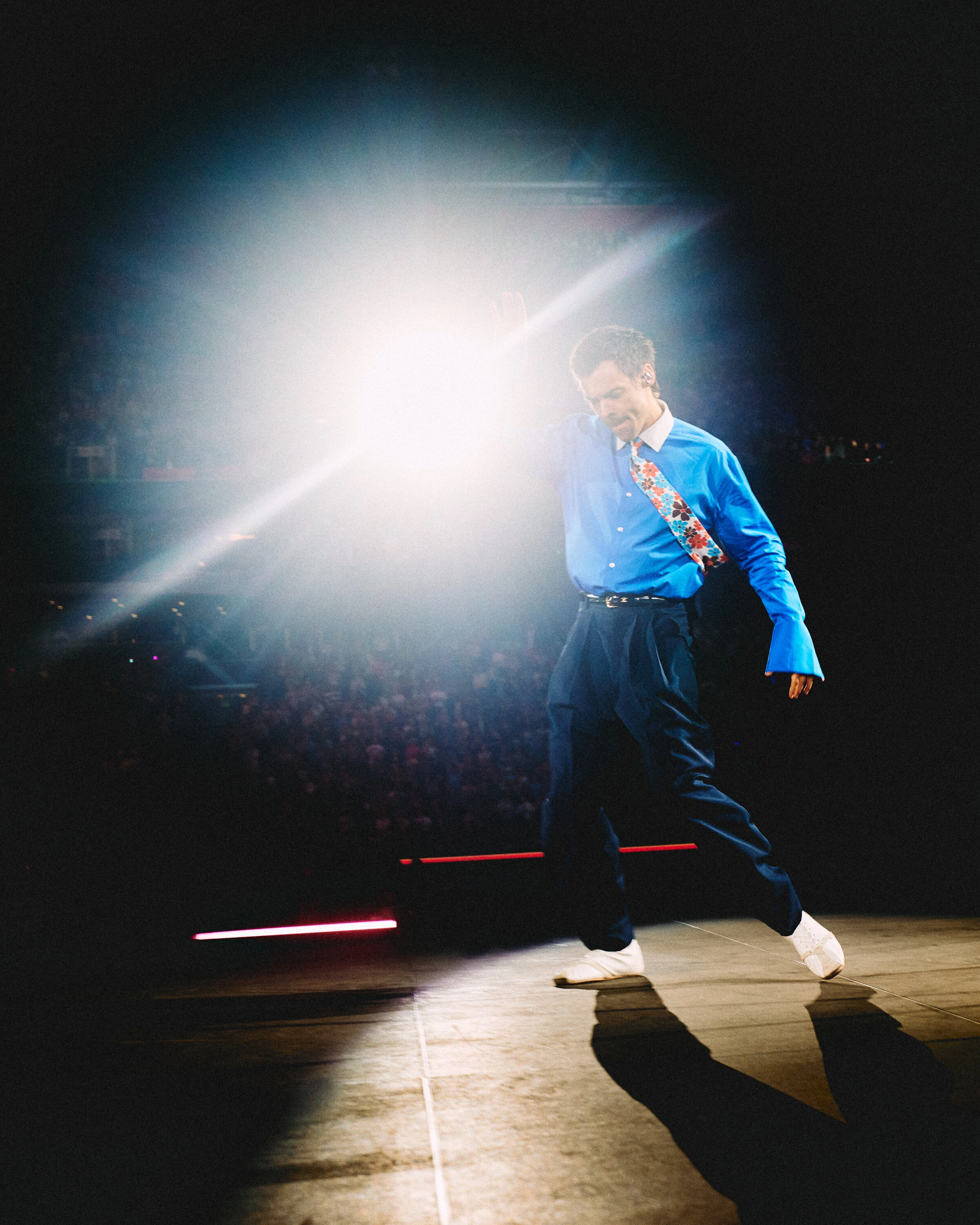 Harry Styles on stage in Amsterday for Together, Together tour