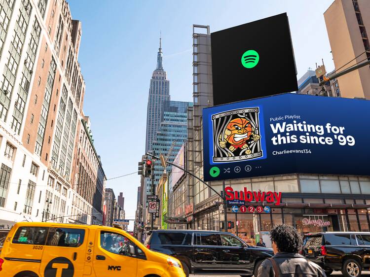 Check out this awesome billboard near MSG with a fan-created playlist about the Knicks Check out this awesome billboard near MSG with a fan-created playlist about the Knicks
