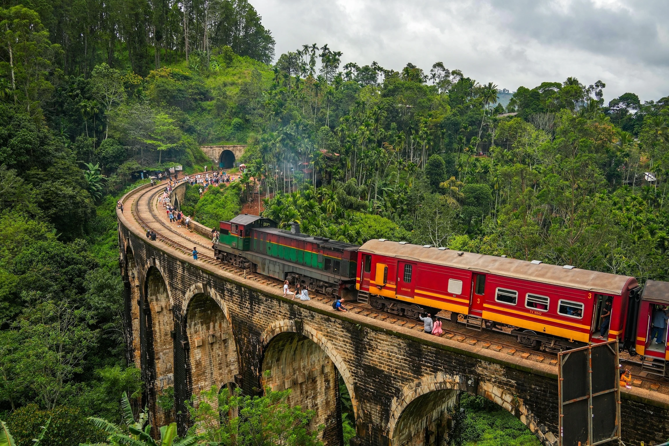 The Nine Arches Bridge Demodara is one of the iconic bridges in Ella town, Sri Lanka, Asia	