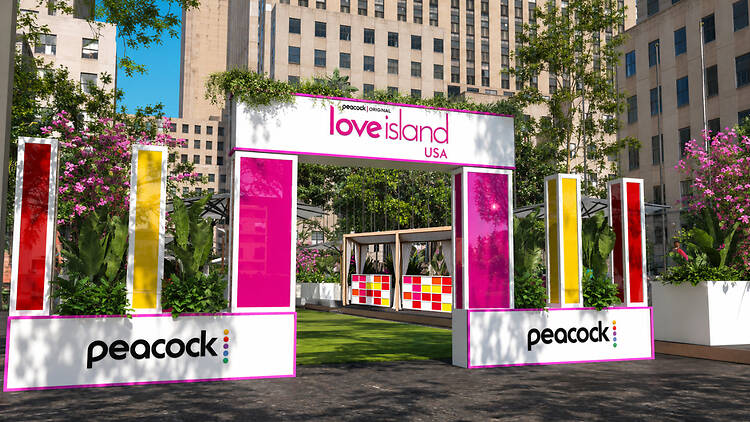Love Island USA activation at Rockefeller Center. Love Island USA activation at Rockefeller Center.