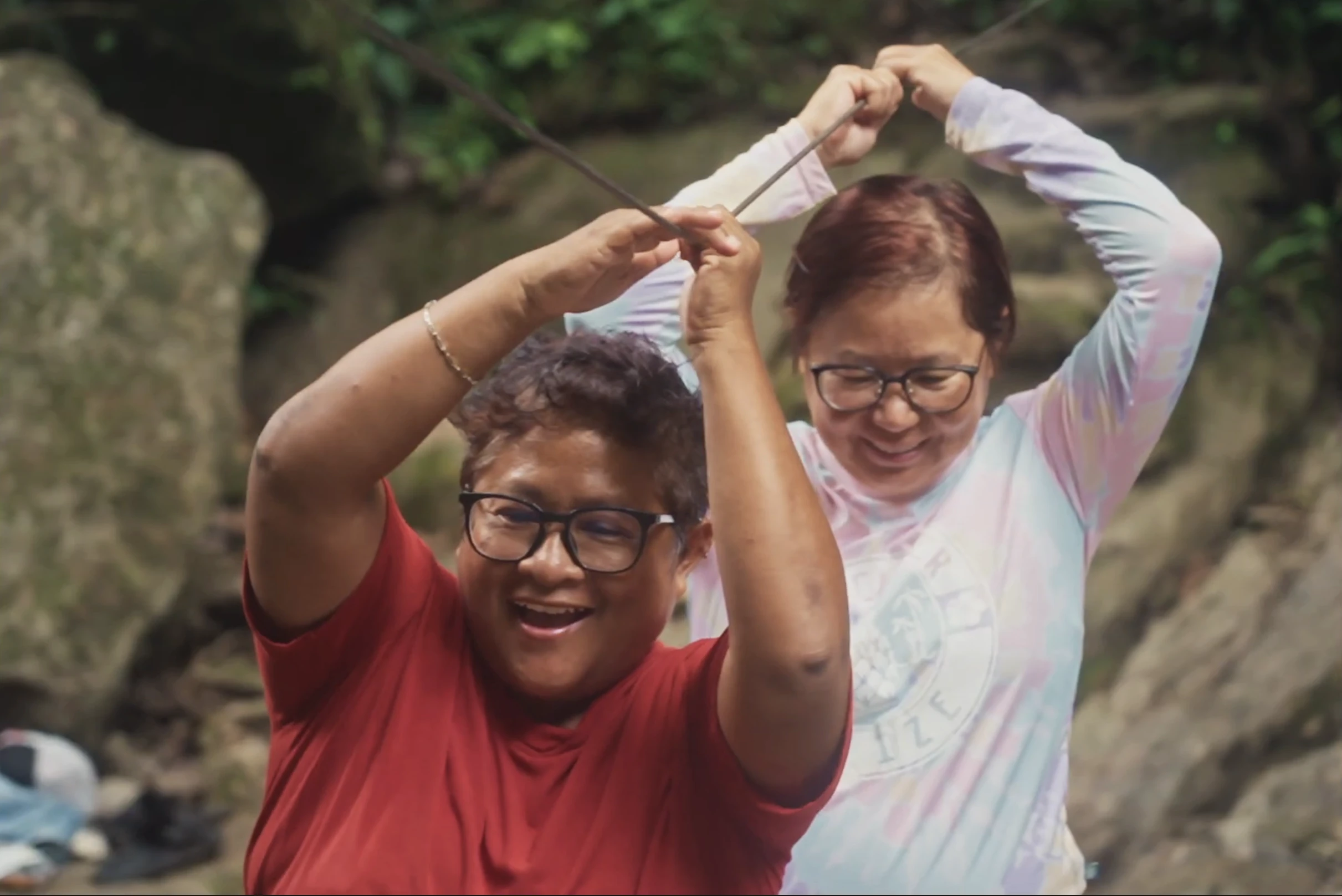 'Two Travelling Aunties' by Christine Seow