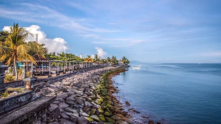 dusk at the old port of Buleleng City Singaraja Bali