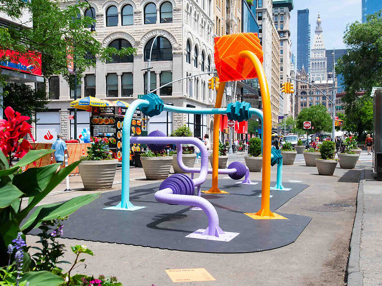 Check out this colorful new public art work in the middle of Union Square