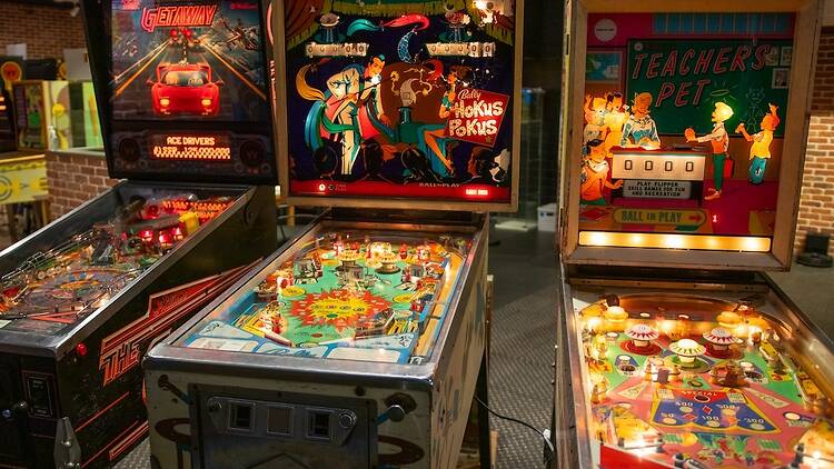 Pinball machines at The Flip