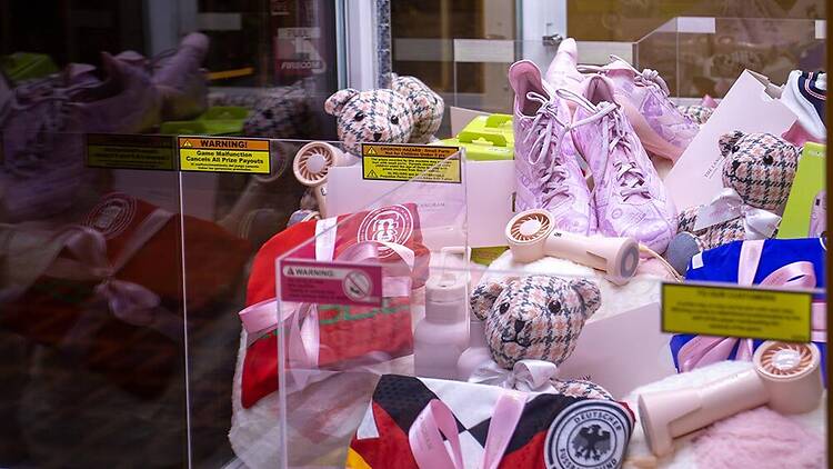 The Langham claw machine. The Langham claw machine.