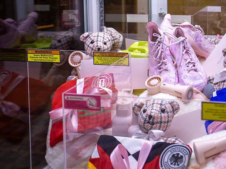 An arcade-style claw machine is now sitting inside The Langham