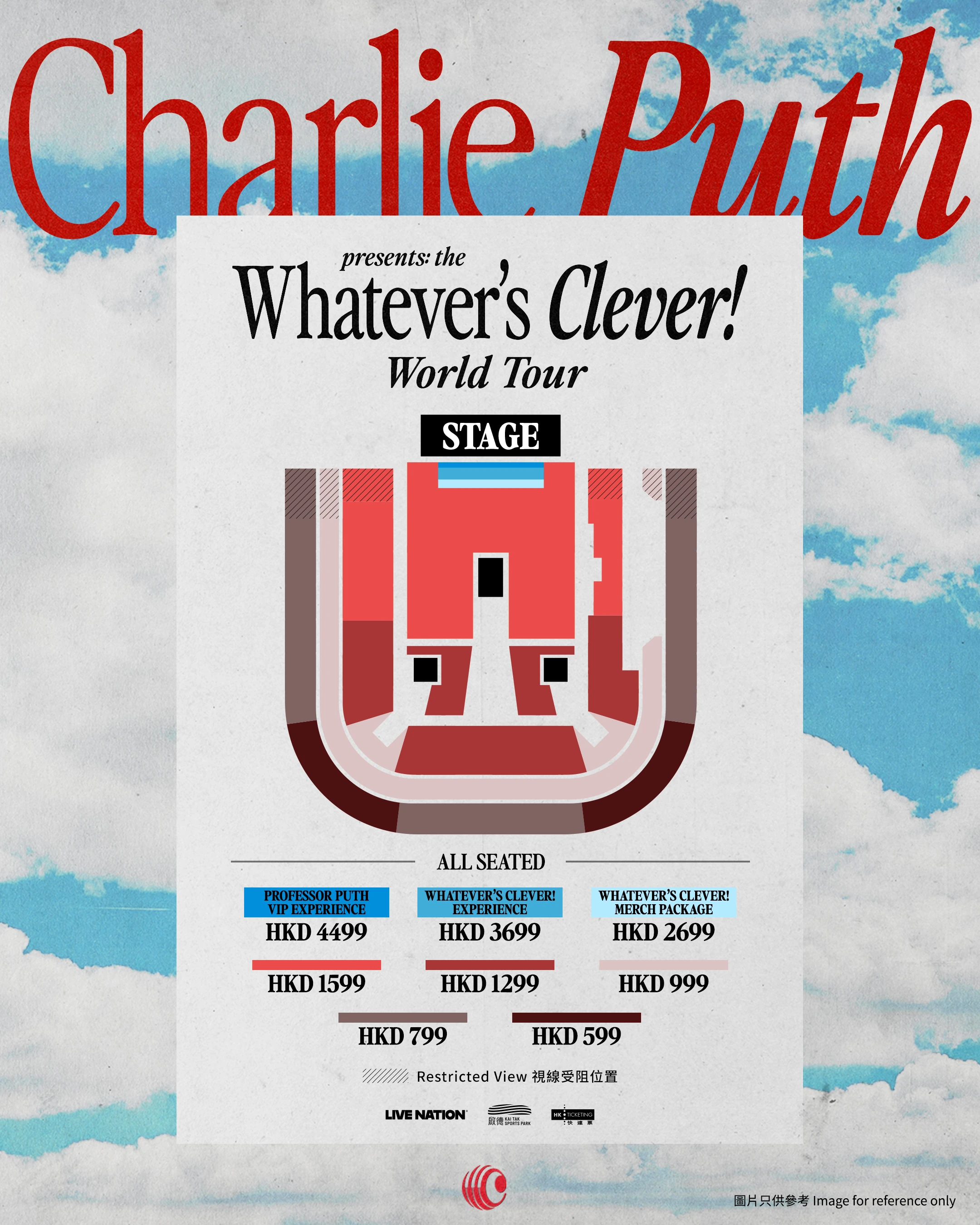 Charlie Puth Whatever's Clever world tour