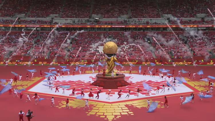 2026世界盃開幕禮精華:加拿大開幕禮大力神盃裝置漏氣尷尬「甩轆」 2026世界盃開幕禮精華:加拿大開幕禮大力神盃裝置漏氣尷尬「甩轆」