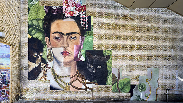 Frida: The Making of an Icon mural. Made possible by Better Bankside and Network Rail, produced by JACK ART Frida: The Making of an Icon mural. Made possible by Better Bankside and Network Rail, produced by JACK ART