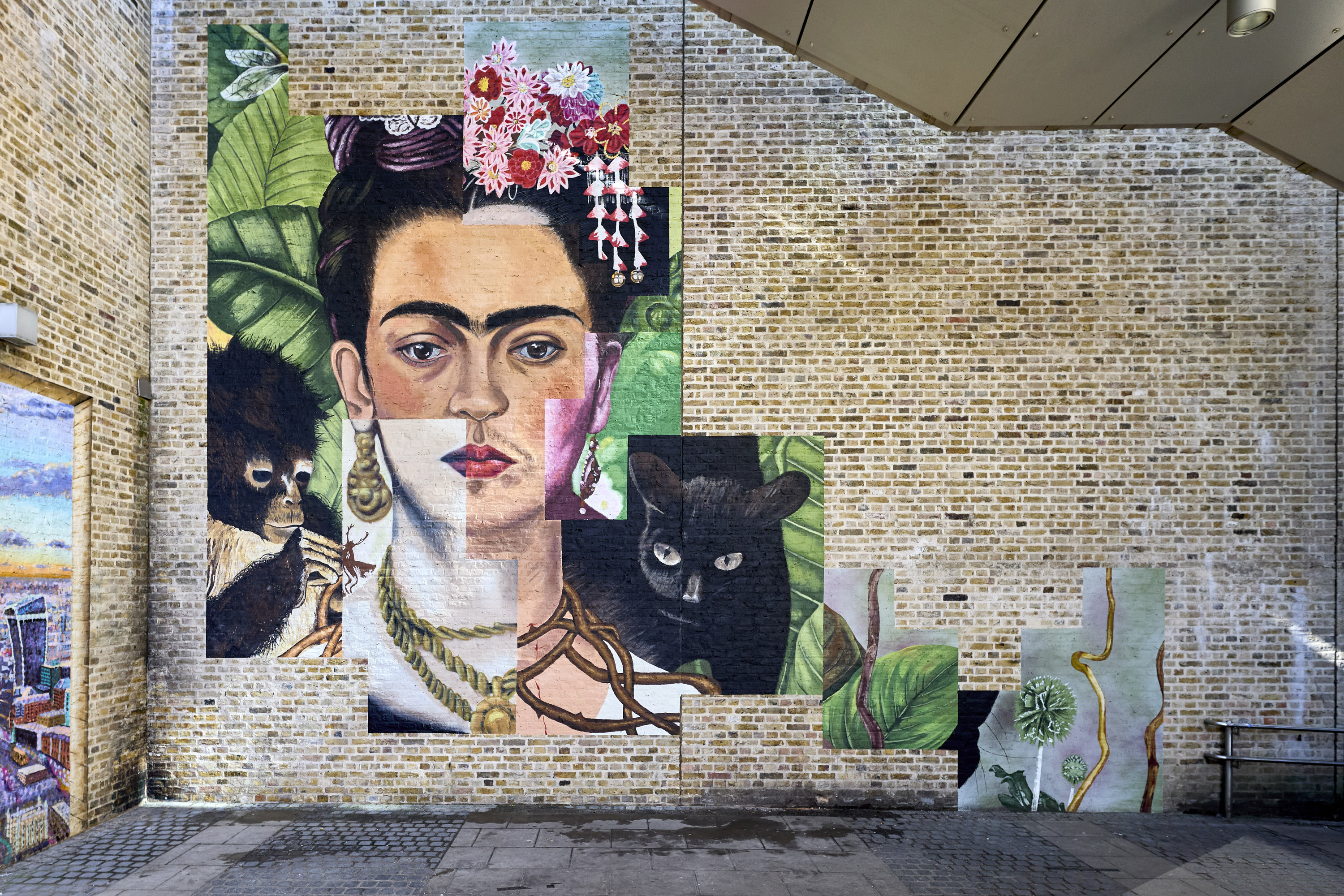 Six Frida Kahlo-inspired murals have popped up around London’s South Bank