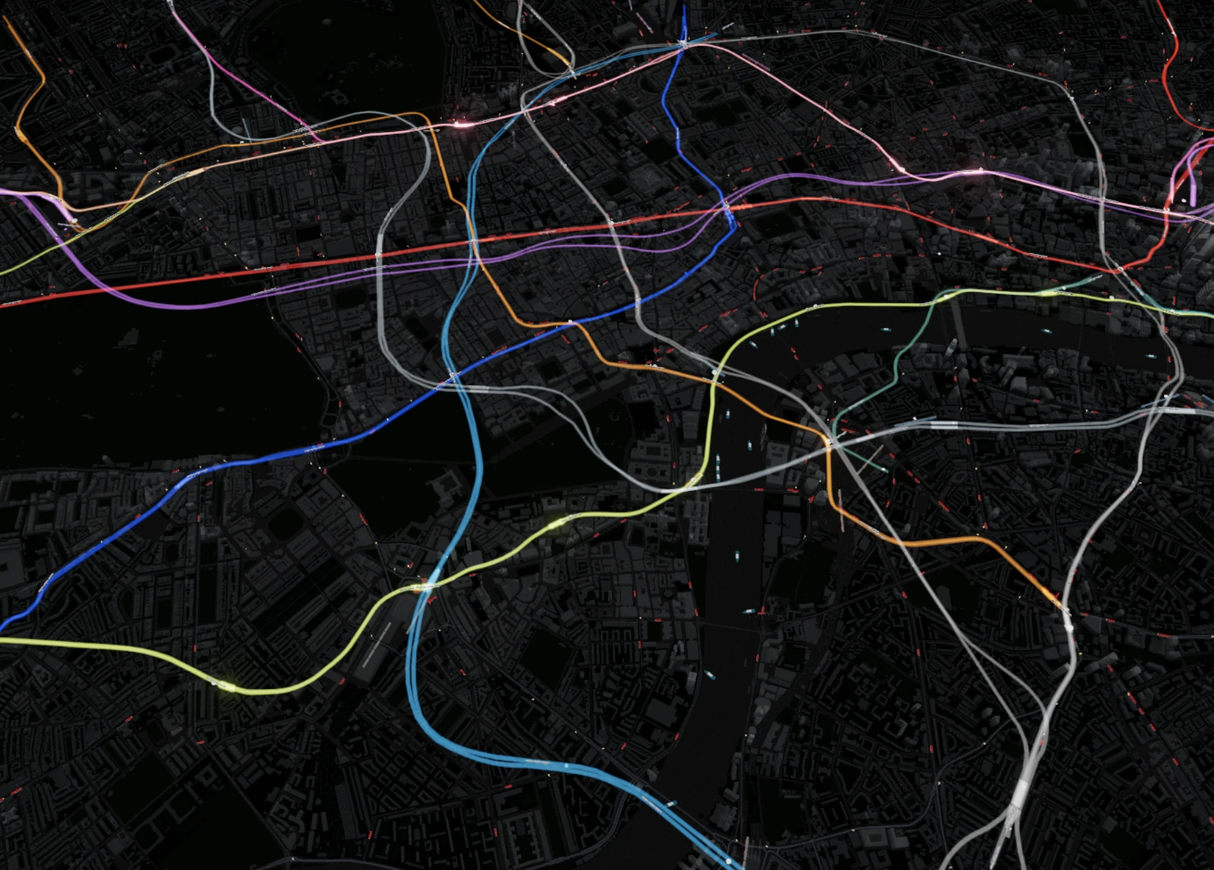 Zone One, a map of real-time London by James Potter