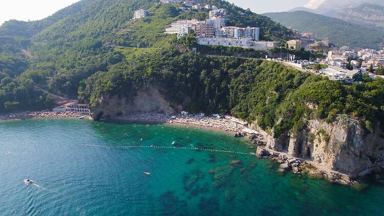 Mogren Beach in Budva Mogren Beach in Budva