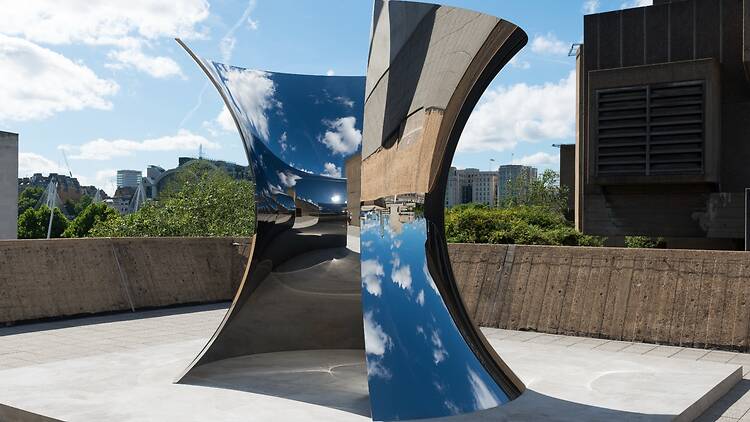 Installation view of Anish Kapoor’s ‘Cloak’ (2026 outside the Hayward Gallery