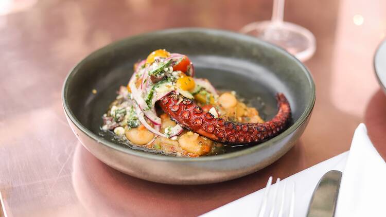 Wood grilled squid and octopus from Buccan
