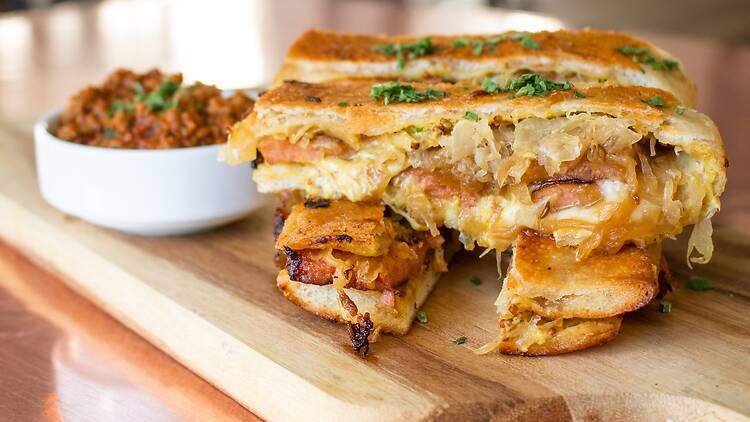 Hot dog panini from Buccan
