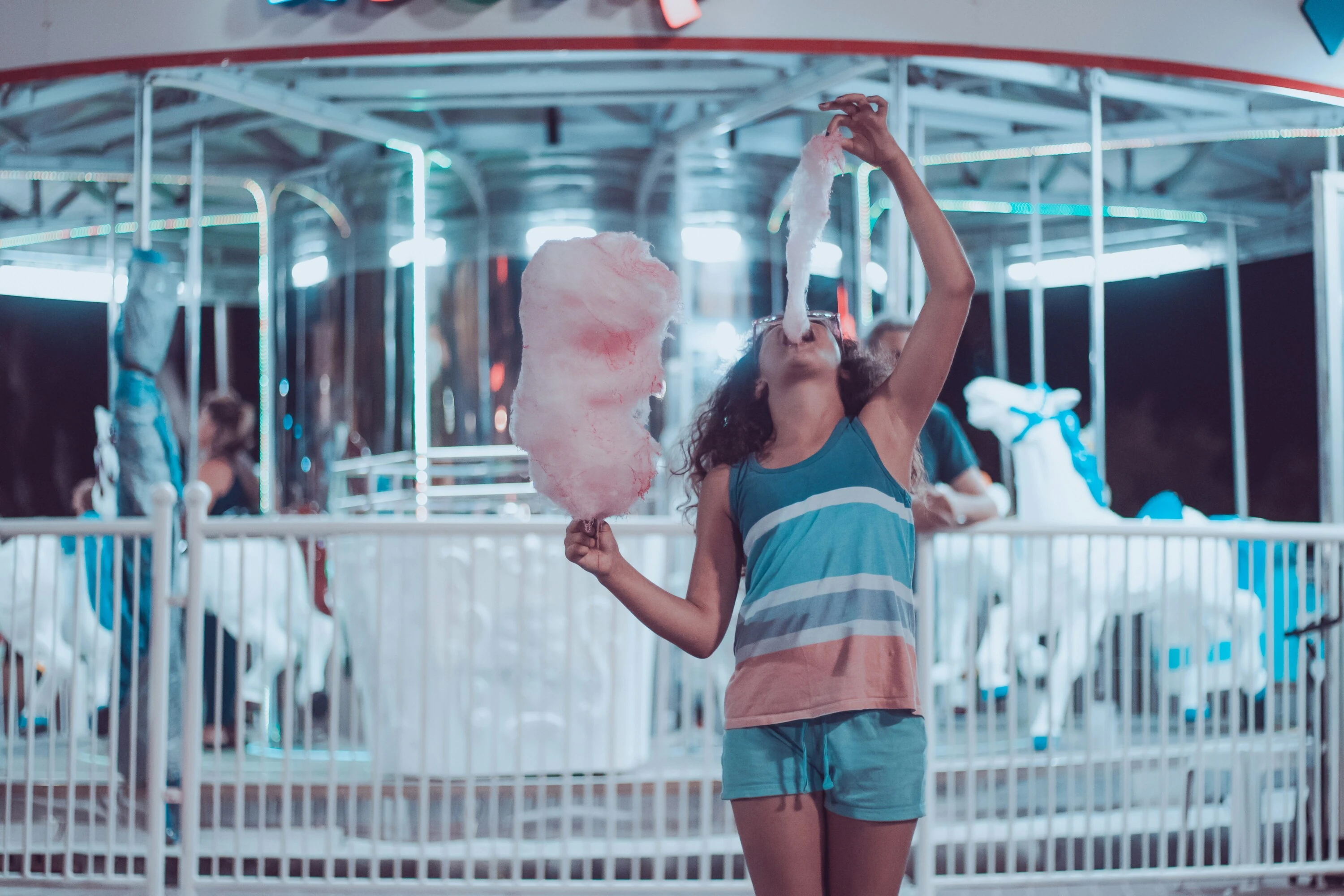 Besides the traditional carnival rides, from the Break Dancer to the Tornado and bumper cars, there&rsquo;s food stalls galore.
