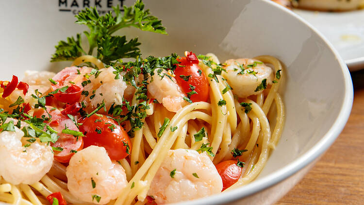 Comforting seafood pasta at Pesce Comforting seafood pasta at Pesce