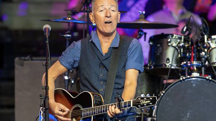 Bruce Springsteen on stage Bruce Springsteen on stage