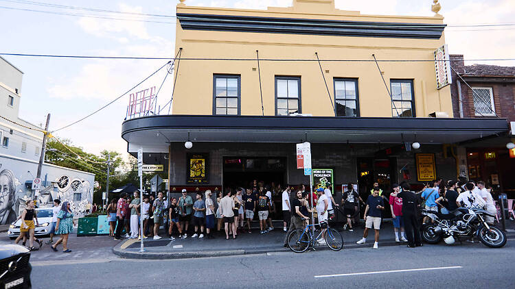 King Street Crawl People outside pubs for King Street Crawl