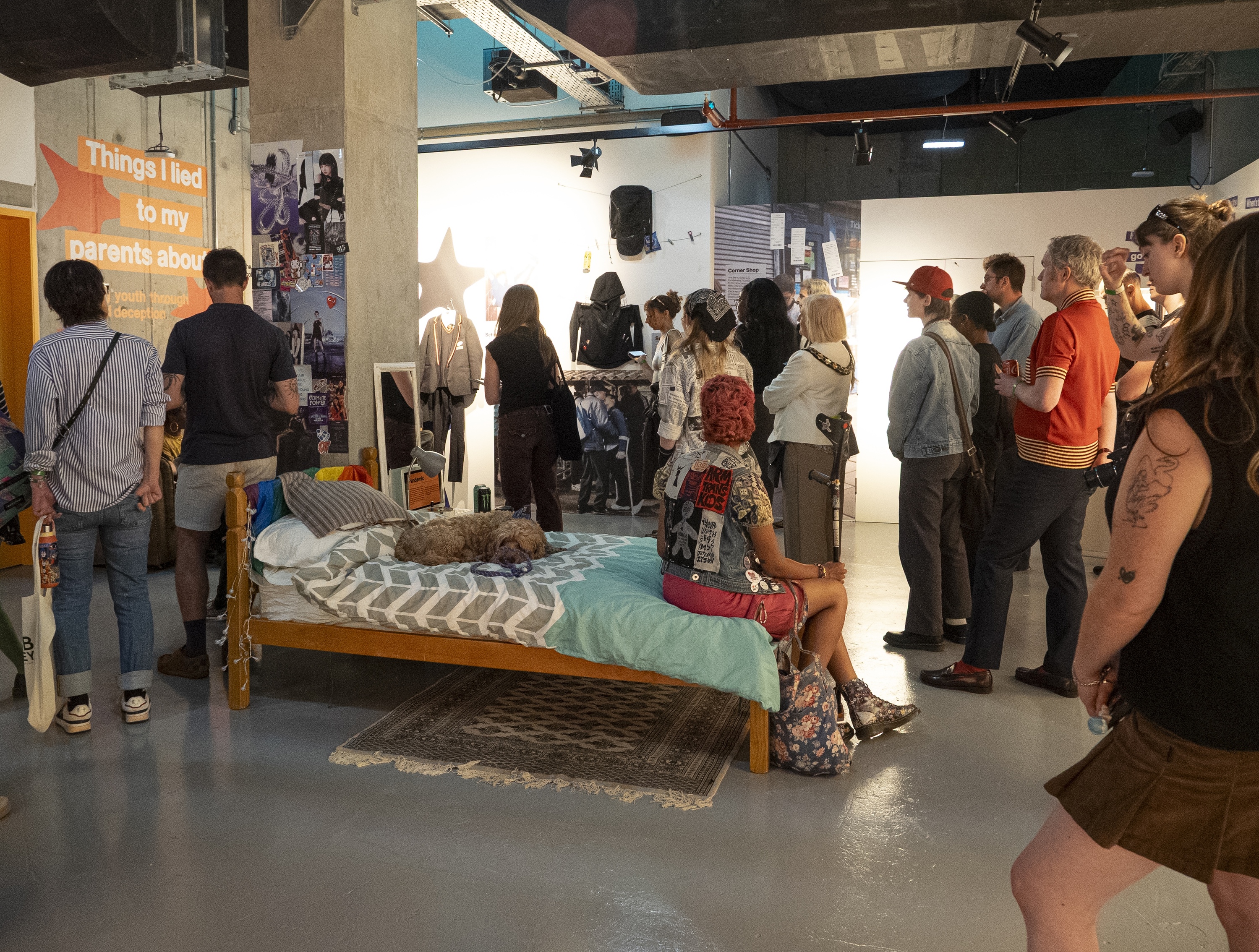 A recreation of a teenager’s bed in the Museum of Youth Culture in Camden