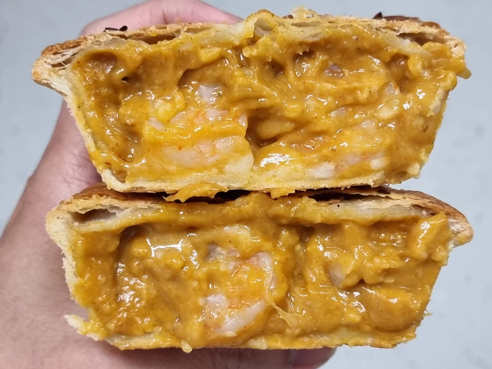 Malaysian prawn pie