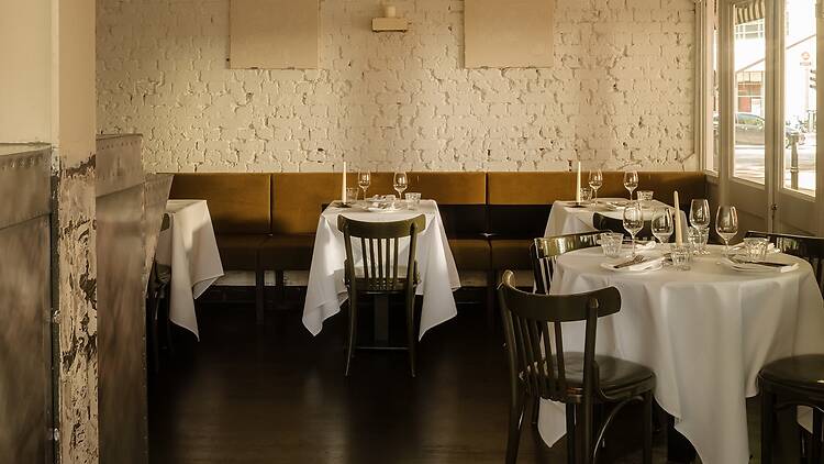 Vesper’s white dining room, opened by Jackson Boxer Vesper’s white dining room, opened by Jackson Boxer